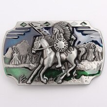 Indian Indigenous Tribal chief warrior belt buckle Belt DIY accessories Western cowboy style Smooth belt buckle  Punk rock style