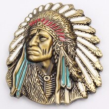 Indian head belt buckle Belt DIY accessories Western cowboy style Smooth belt buckle k1