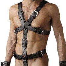 Men Sexy Harajuku Leather Harness Bdsm Bondage Pastel Fantazi Seks gg Shoulder Belt Gothic Punk Cinturon Mujer Chest Suspenders