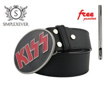 Men's Belt Buckle with Leather Belt Oval Kiss Belt Buckle Fashion Men's Belt Accessories Drop Shipping