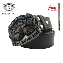 Men's Silver Belt Buckle Head Truck Drivers Metal Belt Buckle Suitable for 40mm Width Belt Mens Belt Buckle