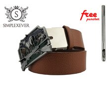 Men's Silver Deer Belt Buckle Cowboy Metal Animal Belt Buckles Suit 4cm Belt Men's Jeans Accessories