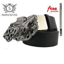 Men's Vintage Western Cowboy Wolf Head Belt Buckle Fashion Zinc Alloy Animal Belt Buckle As Birthday Gifts