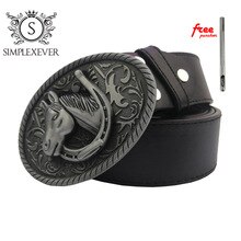 Men's Western Silver Horse Cowboy Jeans Belt Buckle for 4cm Width Belt Metal Animal Belt Buckle Drop Shipping