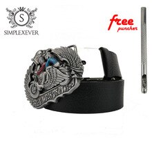 Motorcycle Belt Buckle for Men with Leather Belt Antique Metal Belt Buckle for 4cm Wide Belt Dropshpping 2020