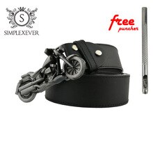 Motorcycle Silver Metal Belt Buckle Mens Belt Buckle Head with Belt Drop Shipping Belt Buckles