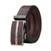 New Fashion Wild Male Belt Automatic Buckle Men's Genuine Leather Belt Cowskin Mens Belts Luxury Brand Fashion Waist Jeans Belts