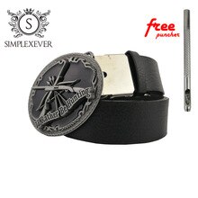 New Silver Hunting Belt Buckle with Leather Belt Oval Metal Cowboy Belt Buckles Man Jeans Jewelry Accessories