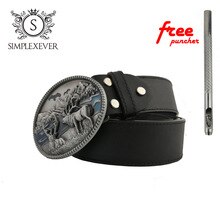 Oval Belt Buckle In Silver Plating Metal Men's Belt Buckles for 4cm Wide Belt Men Women Jeans Accessories