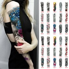 Personality Waterproof Full Arm Temporary Tattoo Stickers Fake Tattoo Sleeve Tattoos For Men Women