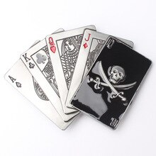 Poker cards Skull skeleton belt buckle Belt DIY accessories Western cowboy style Smooth belt buckle Punk rock style k30