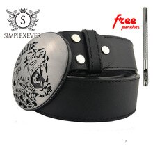 Retro Vintage Western Lion Head Zinc Alloy Mens Belt Buckle Suitable for Belt Silver Metal Belt Buckle Novelty Man Gift