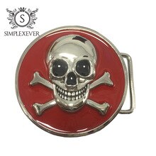 Round The Skull Belt Buckle Western Metal Cowboy Punk Belt Buckle Drop Shipping