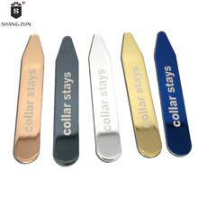SHANG ZUN 10 Pcs Double Mirror Polished Stainless Steel Collar Stays Bones Without Logo 5 Colors 5 Sizes