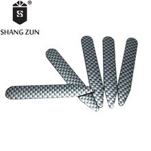 SHANH ZUN 14 Pcs Manufacturers Wood Grain Transfer Printing Collar Inserts ABS Multicolour Collar Stays for Men