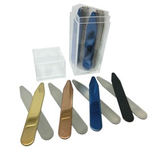 SHANH ZUN 20 pcs Stainless Steel Collar Stays Gift For Him 2.2 and 2.5 Inch Custom Gift 4 Colors Mixed