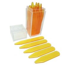 SHANH ZUN 30 ABS Yellow Color Plastic Collar Stays, 5 Sizes in a Plastic Box