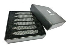 SHANH ZUN 6 pcs Set Carbon Fiber Collar Stiffeners for Mens Dress Shirt 2.2 Inch 2.37 Inch