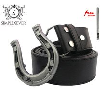Silver Horseshoe U Shape Belt Buckle for Men Metal Belt Buckle with Leather Belt Jeans Accessories Drop Shipping