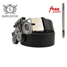 Silver Tractor Belt Buckle Metal Pin Buckles Fashion Trousers / Pants Buckle with Leather Belt Dorpshipping