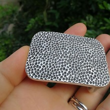 Simple jewelry 999 silver men's belt buckle