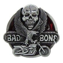 Skeleton Skull Flying Eagel Motorcycle Metal Belt Buckle Cowboy