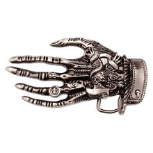 Skeleton hand belt Buckle Heavy metal rock knight buckle belt DIY homemade handmade waistband Components