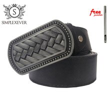 Solid Silver Belt Buckle for Men Luxury Mens Belt Buckle Head with Leather Belt As Jeans Accessories Dropshipping