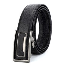 The First Layer Of Leather Mens Belt Crocodile Pattern Men's Genuine Leather Belt Casual Business Automatic Buckle Male Belts