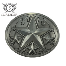 The Five-pointed Star Metal Belt Buckle Head for Men Silver Belt Buckles Nice Jeans Accessories