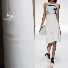Thickened knitted micro elastic soft Cotton Fabric DIY cloth fashion show garment design fabric white black