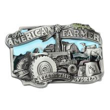 Tractor  Belt Buckle Handmade homemade belt accessories Farm theme waistband DIY Western cowboy Heavy metal rock punk k49