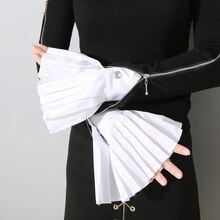 Universal wild fake cufflinks sleeves Pleated Trumpet Shirt Sleeve Fake cuffs Department False Romantic Decorative temperament