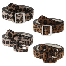 Waist Belt Leopard Square Buckle Women Universal Casual Jeans Pants Clothing Decoration Fashion Adjustable 2.8/3.3cm Wide Belts
