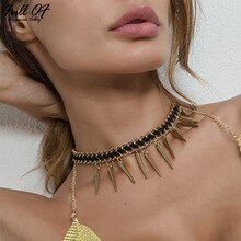 novel Sexy fashion Women metal crystal diamond Nightclub Headwear Apparel Accessories Collar Stays wholesale 2020