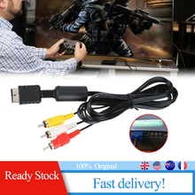 1.8m AV Audio Video Cable Fit For PlayStation2 / PS2 / PS3 RCA Suitable for game console For Sony PS-Style Game Playstation