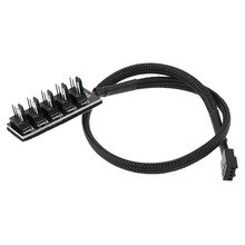 1 To 5 4-Pin TX4 PWM CPU Cooling Fan/Case Splitter Adapter Braided Power Cable Hub Splitter Adapter 39.5cm Z07 Drop Ship
