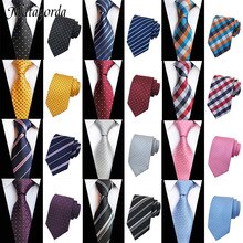 100% Silk Tie 8cm Men's Tie Plaid Dot Jacquard Tie Dress Business Accessory Wedding Groom Necktie Neckcloth Neckwear Men Gift