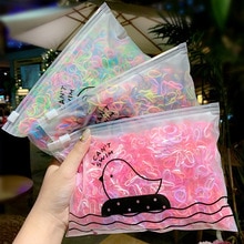 1000 pcs/Pack Girls Colorful Small Disposable Rubber Bands Gum For Ponytail Holder Elastic Hair Bands Fashion Hair Accessories