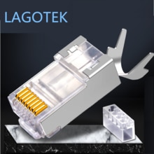 10pcs/20pcs /lot RJ45 Connector Network Cable Connector  Cat6a Cat7 RJ45 plug shielded FTP 8P8C Network Crimp Connectors 1.3mm