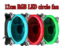 120mm RGB Case circle Cooling or double circle Fan 12cm With RGB LED Ring For Computer Cooler Color Radiator Fan