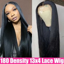 180 Density Straight Lace Front Wig 13x4 Lace Frontal Wig Glueless Lace Front Human Hair Wigs Pre Plucked Brazilian Hair Wigs