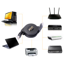 1M / 2M 250 MHz Grand Cat 6 Ethernet Retractable Network Cable for Router Laptop Cable Ethernet