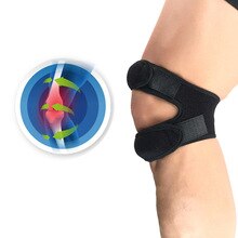 1PC New Pressurized Knee Wrap Sleeve Support Bandage Safety Pad Elastic Braces Knee Hole Kneepad Basketball attrezzi palestra
