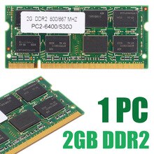 1pc Laptop Memory 2GB DDR2 PC2 6400/5300 800/667 MHZ Notebook RAM 200pin Non-ECC Memory for Dell HP Acer ASUS