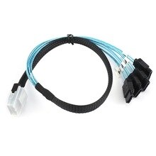 1pcs Mini SAS 4i SFF-8087 36P 36-Pin Male to 4 SATA 7-Pin Splitter Adapter Cable Promotion Drop Shipping