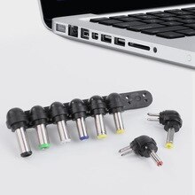 1set 8pcs Universal to 2Pin Plug Charger Tip AC DC Power Adapter for Laptop