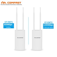 2.4G&5.8G 300Mbps~1200Mbps 48V PoE 27dBm Outdoor wireless AP CPE wifi router signal booster base station with antennas for park