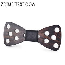 2016 New Design Brand Fashion Handmade Wood Bow ties Bowtie Butterfly Gravata Ties For Men DIY Dot Mens Wooden bow tie