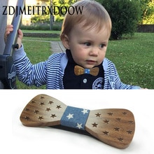 2017 brand Children Wooden Bow Ties For Baby Boy Clothing Accessories Solid Color Bowknot Dot Printing Kids Wood BowTie